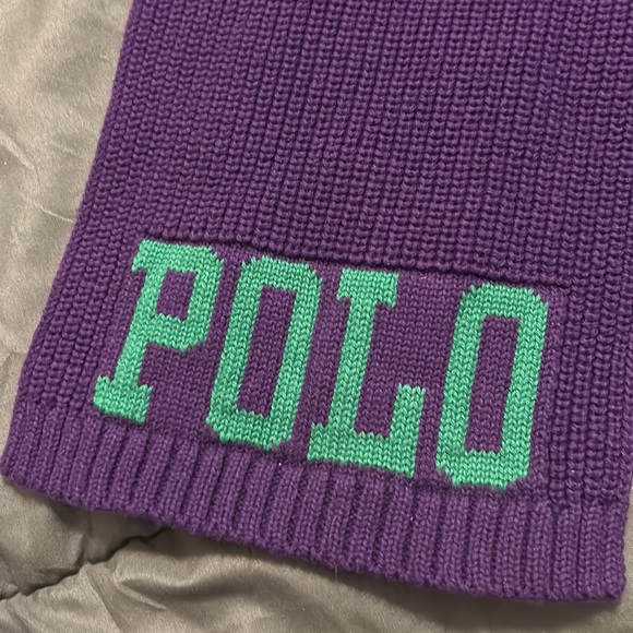 Purple Ralph Lauren Polo Scarf - Picture 2 of 4